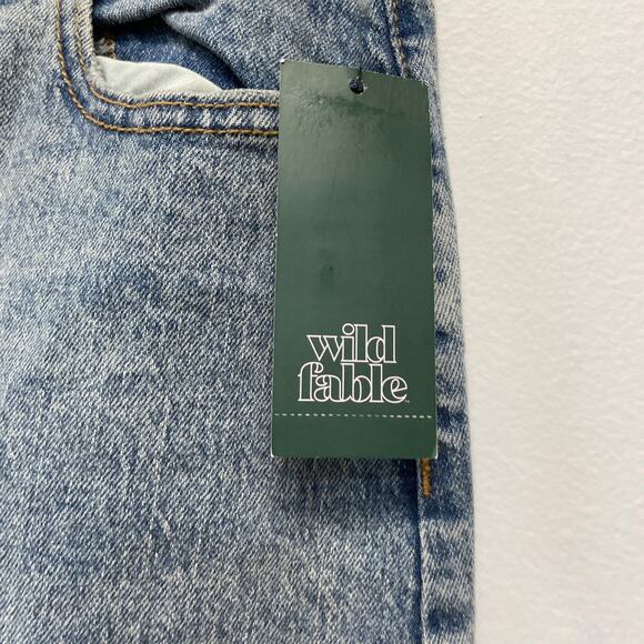 Wild Fable Women's Raw Hem Low Rise Denim Midi Skirt Light Wash Size 0 - Picture 4 of 6